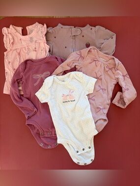 5 pc Carters 3M baby girl clothes bundle